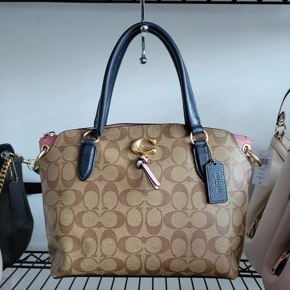 *$249 *NEW* COACH Im/Khaki/Midnight Multi SATCHEL - Picture 13 of 14